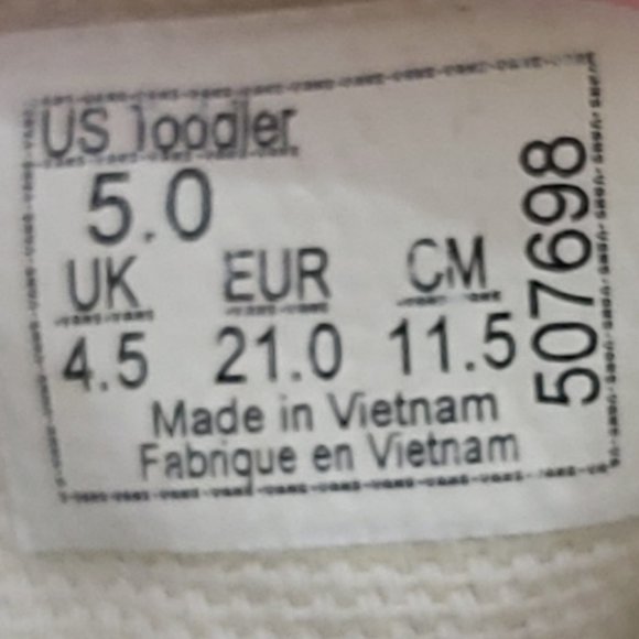 VANS | Toddler Girls Running Shoes Green White Size 5 - Picture 8 of 8